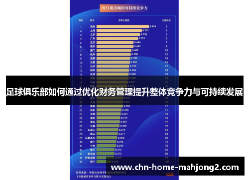 足球俱乐部如何通过优化财务管理提升整体竞争力与可持续发展